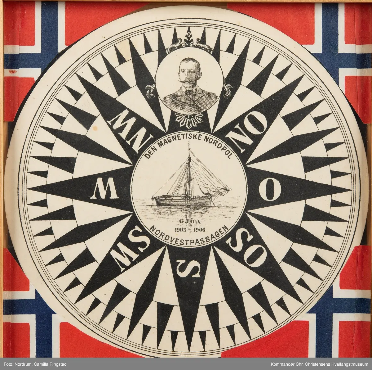 Meny til æresmiddag for Gjøaekspedisjonens deltagere i Kristiania.