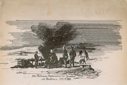 Matstasjon på isen for isvekkere [papirkunst]