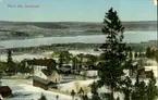 Vykort med vintermotiv över Sundsvall.