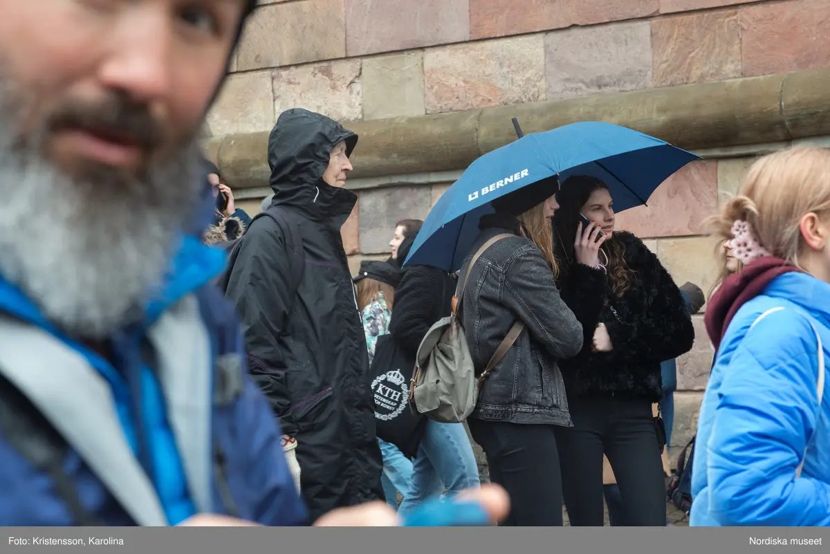 Klimatstrejk, skolstrejk. Skolungdomar tågar från Sergels torg till Mynttorget. Den globala ungdomsledda rörelsen Fridays for future och dess grundare Greta Thunberg är på plats.