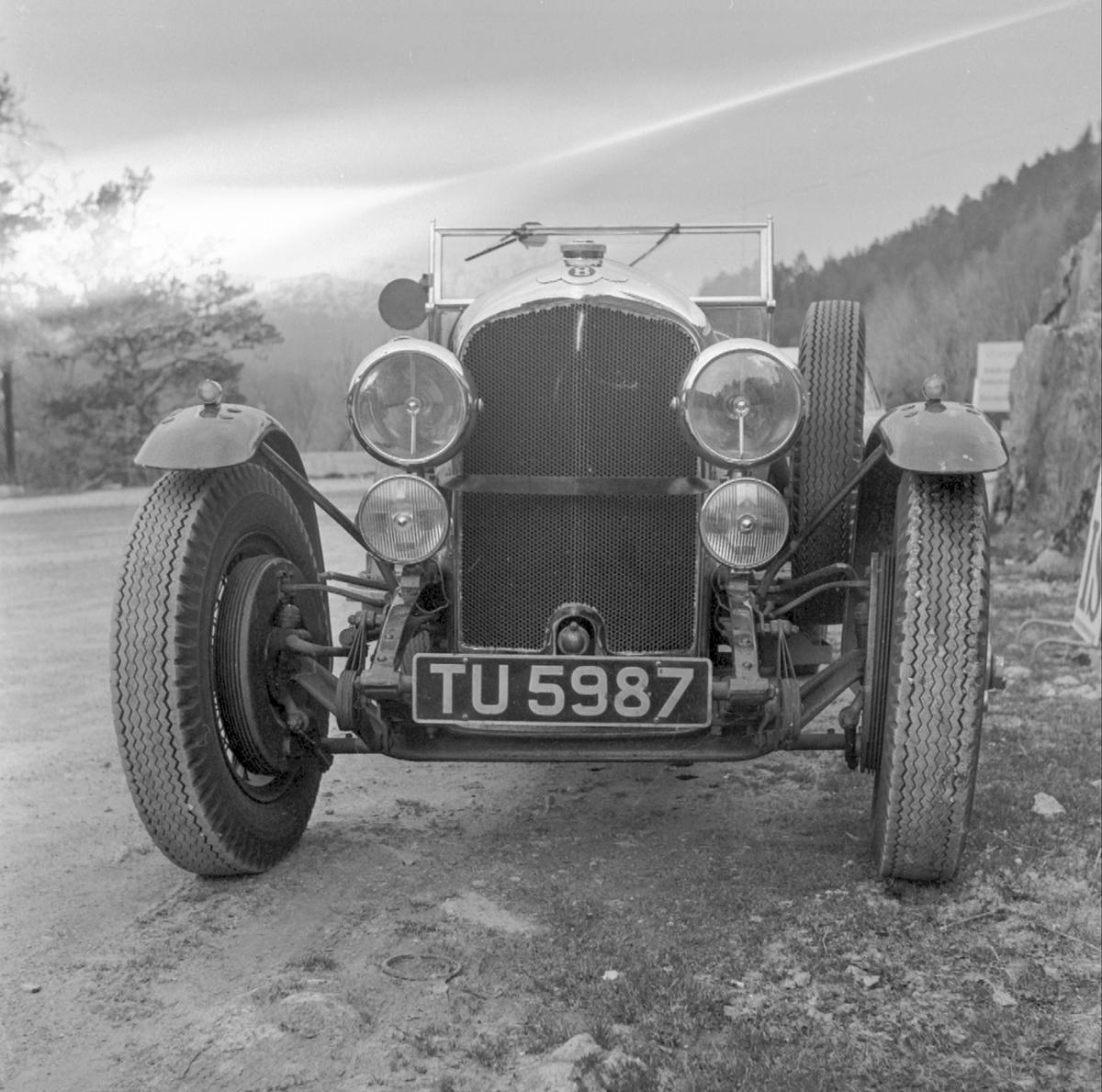 Veteranbil, ein Bentley (kfr. grillmerke B med vinger) ca. 1930. 