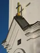 Exteriör, Bankeryds kyrka i Jönköpings kommun. Bilden föreställer tornportalen med nytillverkat kors.