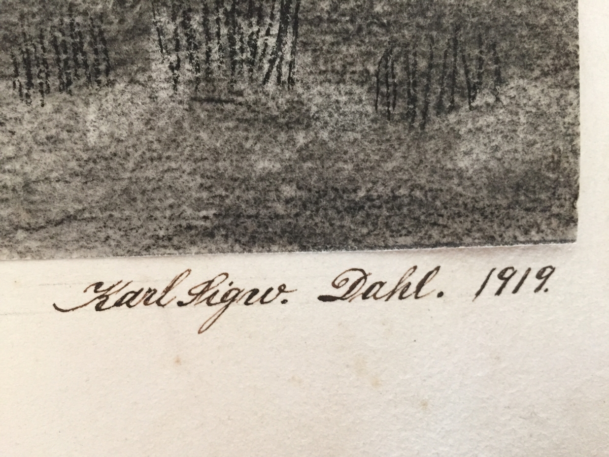 Tegningen viser Tordenskiolds død i 1720. Ved hans side sitter Kammertjener Christian Kold.
