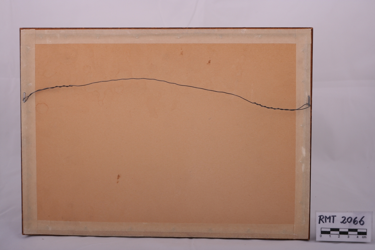 Tegning av oppkjørselen opp til Ringve Gård, Ringve Museum. Den Engelske landskapshagen på venstre side i bildet og Hovedbygningen bak. Rett frem ses Wesselbygnningen. Til høyre for porten ses Låven og helt til høyre i bygget ses Administrasjonsbygningen.