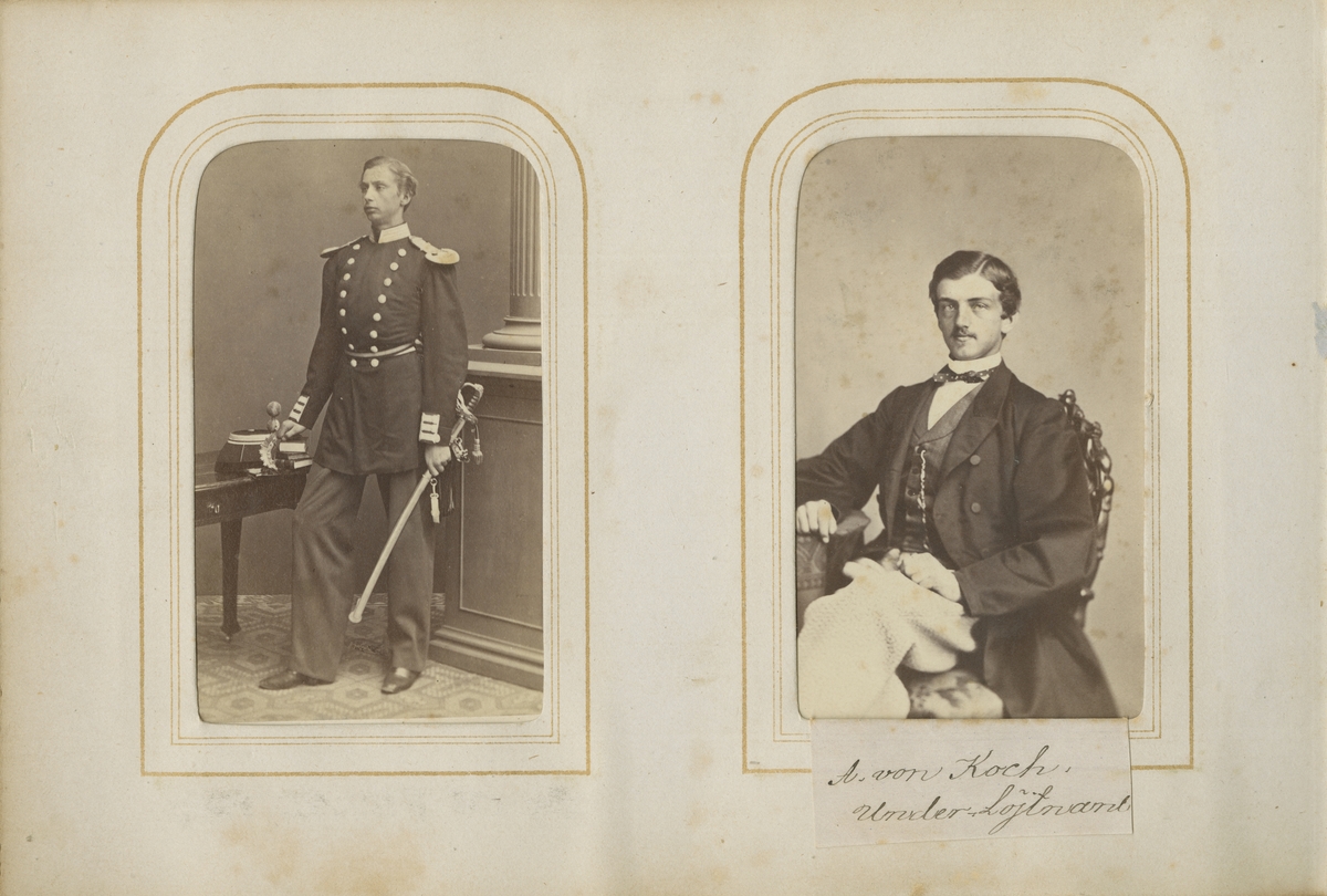 Porträtt av Johan Gotthard August Forssbeck, löjtnant vid Andra livgrenadjärregementet I 5.

Se även bild AMA.0001891 och AMA.0021825.