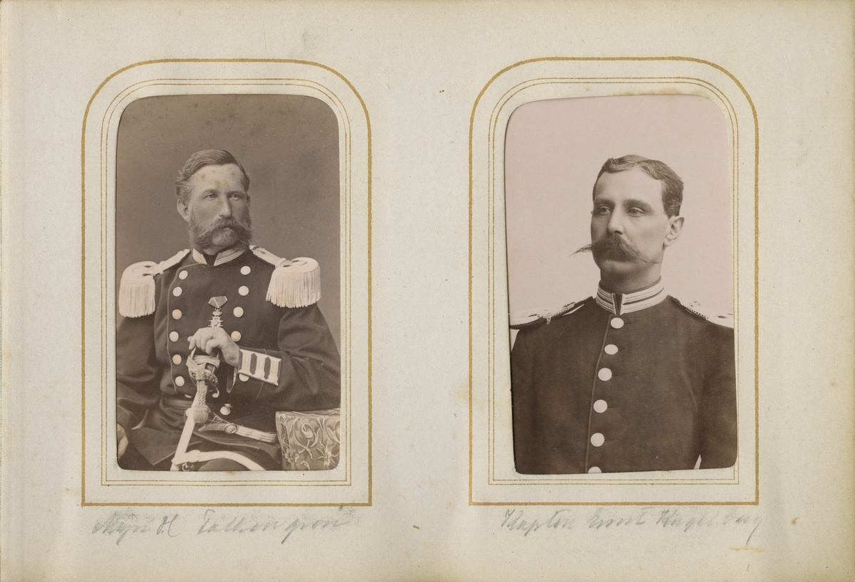 Porträtt av Gustaf Henrik Falkengréen, officer vid Andra livgrenadjärregementet I 5.

Se även bild AMA.0007276.