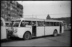 Statens Järnvägar, SJ 958-c vid hållplatsen Norra Bantorget på linje 4, en busslinje som utgick från Norra Bantorget - Sundbyberg - Mariehäll - Beckomberga - Flysta.