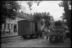 Godsvagn på Sankt Olavs Gate i Trondheim 1949-08-02.