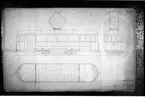 Ritning föreställande spårvagn 31-35 tillhörande Sundsvalls Spårvägs Aktiebolag, SSA.
