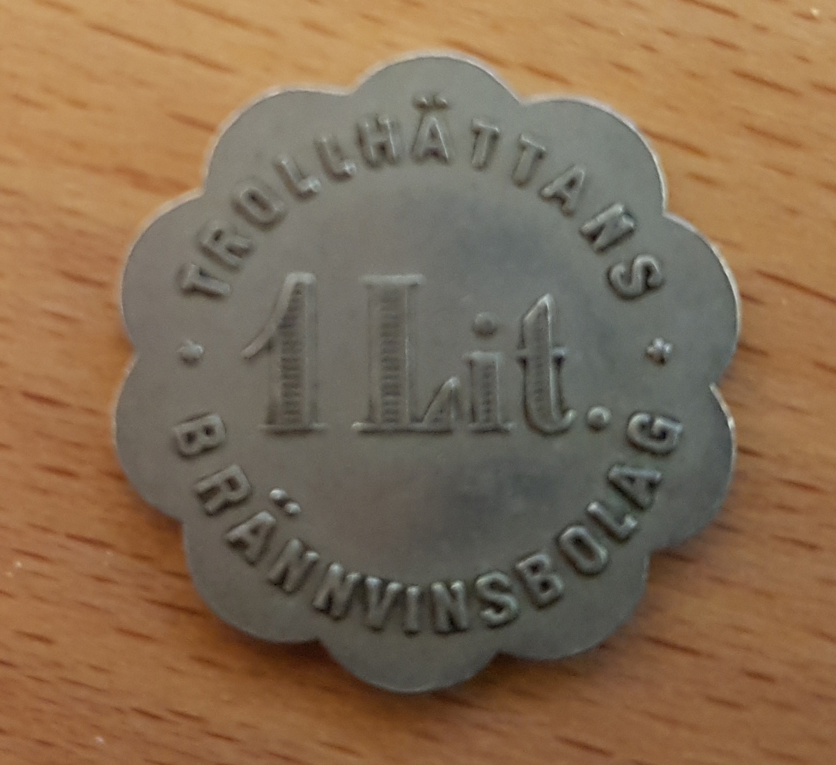 Poletter, 1-liters.
Poletter använda vid Trollhättans spritbolag 1917.