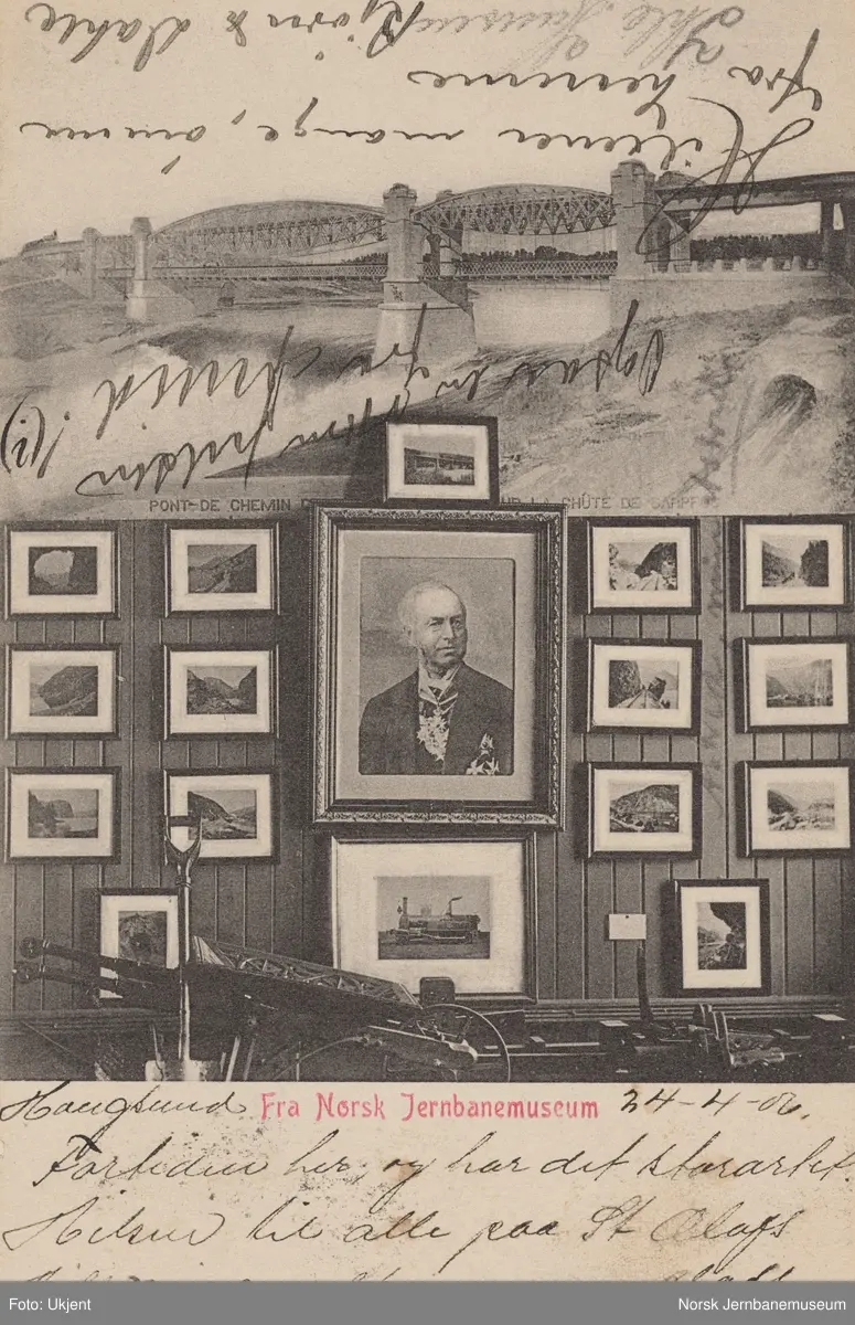 Jernbanemuseet postkort fra 1904