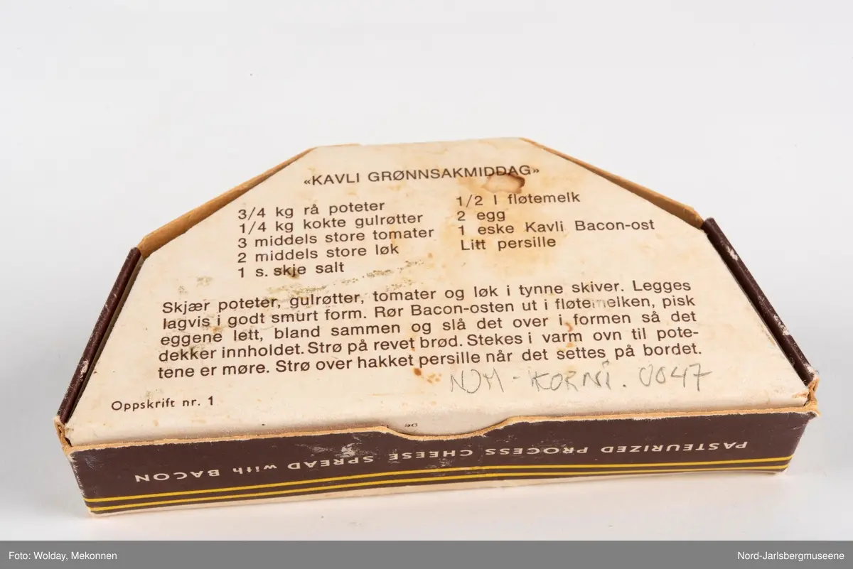 Emballasje uten innhold (ost)