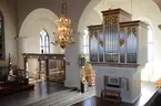Interiör från kristine kyrka i Jönköpings stad. På bilden syns en ny kyrkorgel.
