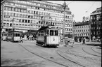 Vid Norrmalmstorg trafikerade Aktiebolaget Stockholms Spårvägar, SS på linje 2, Mariebergsgatan - Kungsgatan - Karlaplan - Strandvägen - Tegelbacken - Fridhemsplan - Essingevägen.