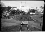 Infarten norrifrån till Breidalik station i Trondheim där dubbelspåret börjar.