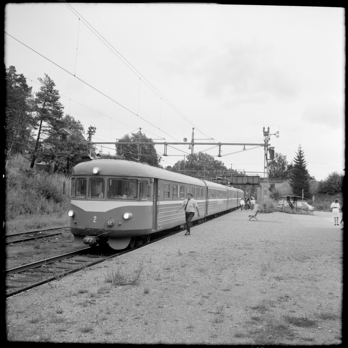 Trafikaktiebolaget Grängesberg – Oxelösunds Järnvägar, TGOJ X20-2(204,202,207,208) på Läggesta station.