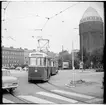 Malmö Stads Spårvägar, MSS B 51 linje 1. Vagnen lämnar Södervärnsplan och kör in på Lönngatan.