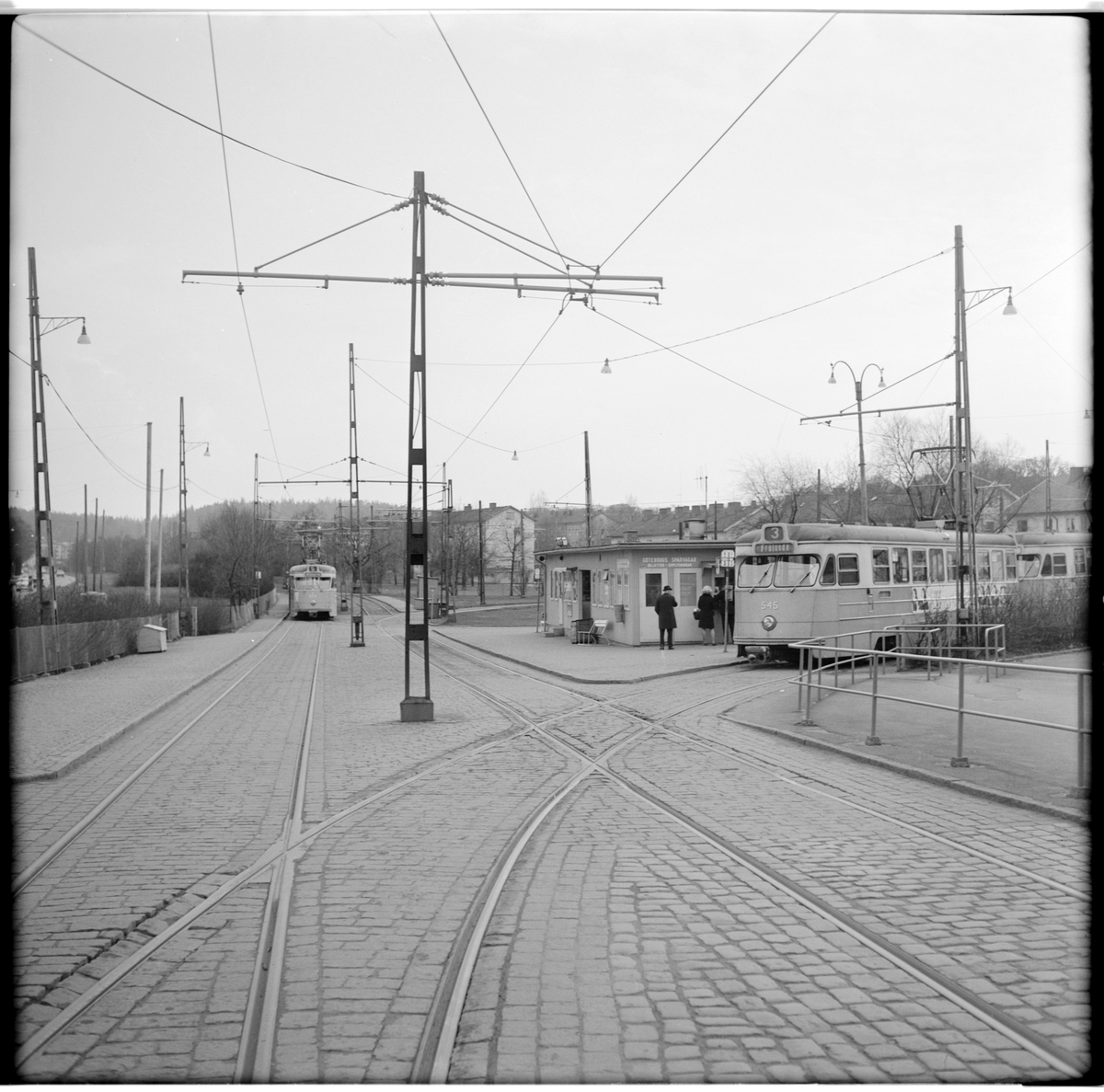 Göteborgs Spårvägar, GS M25 545 linje 3 Frölunda vid slingan Torp - Kåltorp.