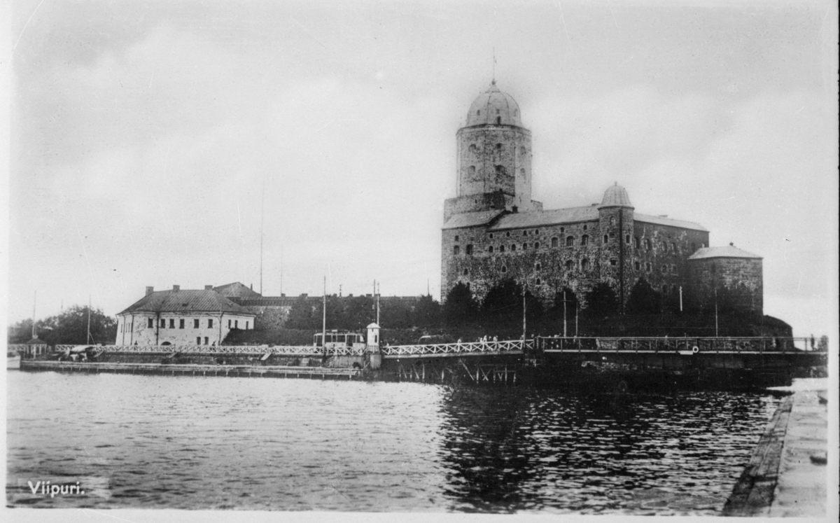 Viborg slott. Bilden är tagen medan Viborg forfarande var finskt.