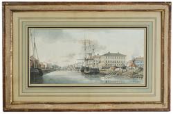 Motiv från Gavleån [Akvarell]