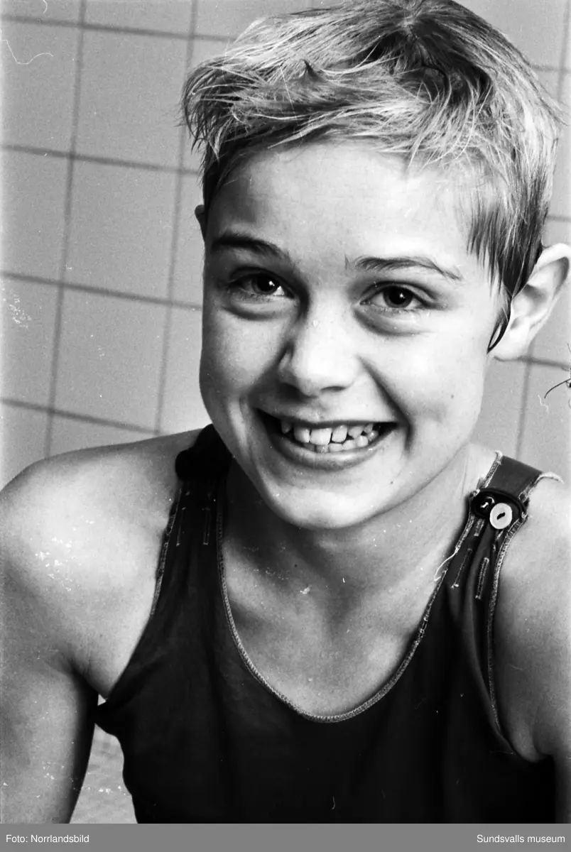 Lotten Andersson, 11 år, deltagare i Sum-Sim i Timrå simhall.
