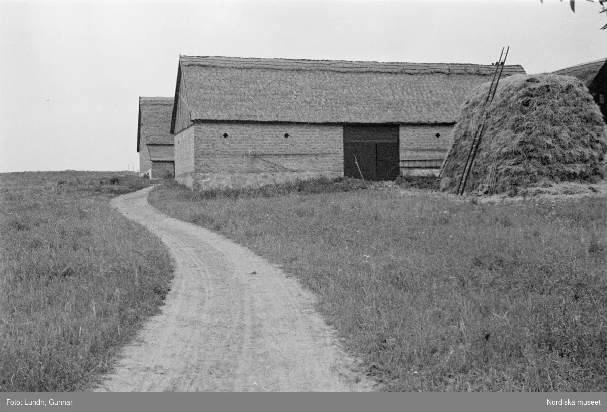 Motiv: Skåne, Ven;
Detalj av fartygsdäck.

Motiv: Skåne, Ven;
Blöt väg med hjulspår, landskapsvy med åker och träd, landskapsvy med strand och branter, vy över hamn med bebyggelse i bakgrunden.

Motiv: Skåne, Ven, Uranienborg;
Människor på däcket på ett fartyg som är i en hamn, vy över hamn med bebyggelse i bakgrunden, vy över strand med branter, en man står på ett hästdraget hölass och lassar in hö i en lada och en man på cykel står bredvid, landskapsvy med jordbruksredskap och träd, exteriör av bondgård, en flicka och en pojke vid en gårdspump, en person bär två hinkar, en grind och staket i silhuett, en park med ett brunnskar, detalj av en dörr, interiör av "Tyko Brahes museum" (Tycho Brahe), en skulptur.