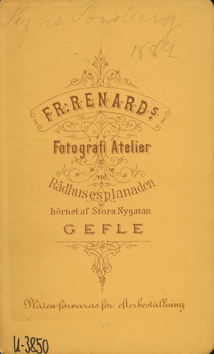 Signe Forsberg, 1882.