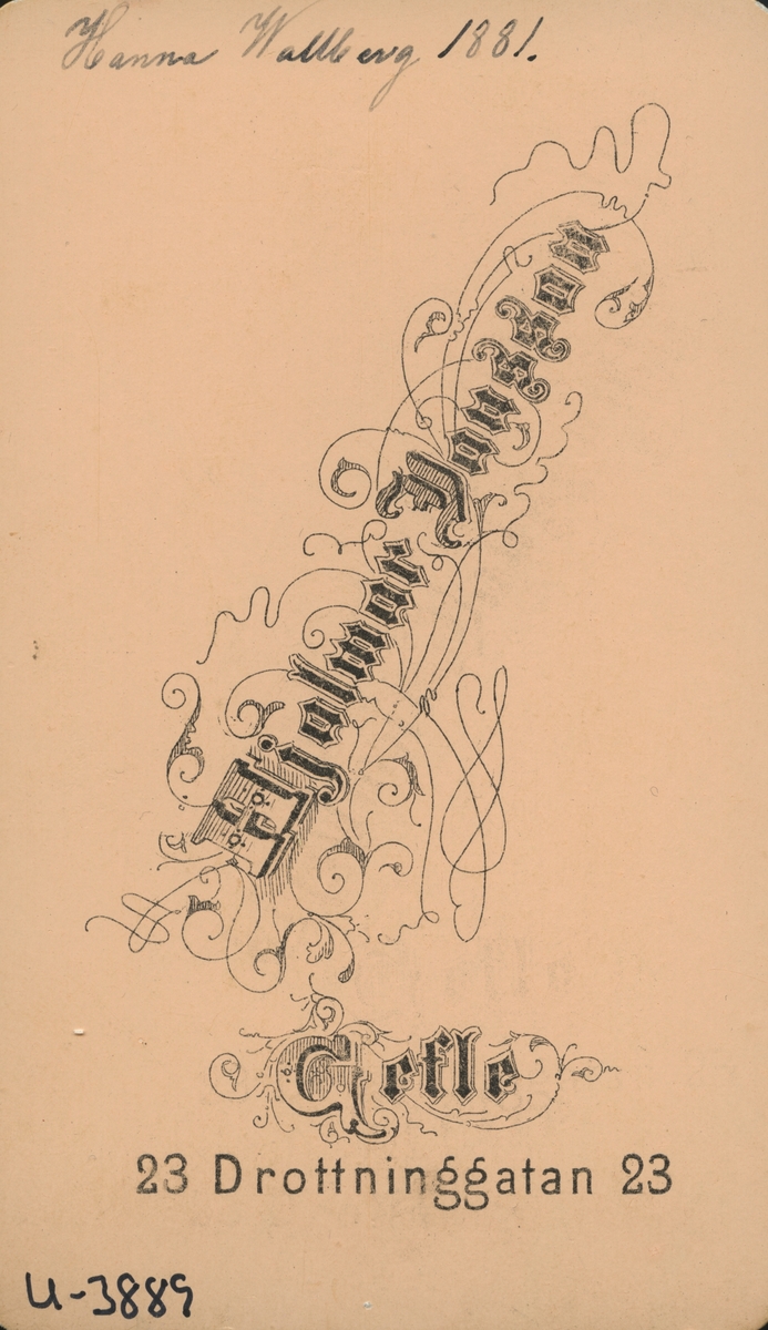 Hanna Wallberg, 1881.