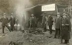 Landstormens mobilisering 1914, vid kokgropen.