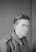 Porträttfoto av sergeant Torsten Wilhelm Thelning (nummer 791), mekaniker vid F 19, Svenska frivilligkåren i Finland under finska vinterkriget, 1940.