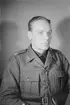 Porträttfoto av fältväbel Nils Rickard Valdemar Hedblad (nummer 856), stationsunderofficer vid F 19, Svenska frivilligkåren i Finland under finska vinterkriget, 1940.