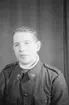 Porträttfoto av sergeant Sverker Adamsson (nummer 795), gruppmekaniker vid F 19, Svenska frivilligkåren i Finland under finska vinterkriget, 1940.