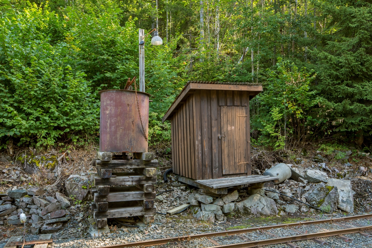 Vanntårn. Ståltank bygget i 1983 ved NSB verkstedet Sundland i Drammen.