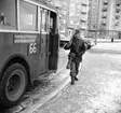 Busshållplats i Stockholm, linje 66. Sandstedt, Erik.