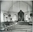 Odensvi sn, Köping.
Interiör av Odensvi kyrka före renovering, c:a1949.