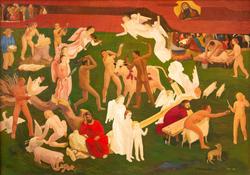 Förberedelse till fest [Målning]