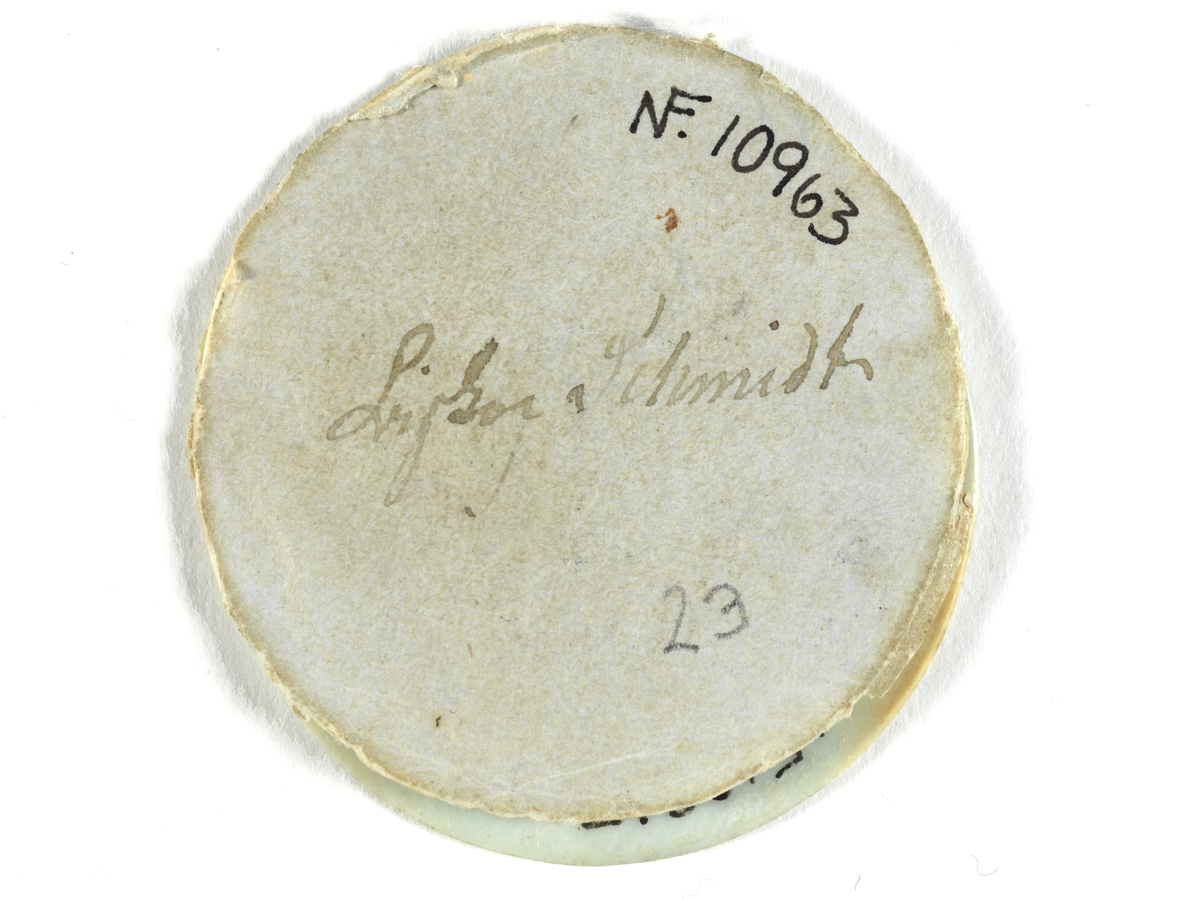 Eldre mann i geistlig embetsdrakt. Brystbilde. Ant. biskop Christen Schmidt, biskop i Oslo bispedømme fra 1727 til 1804.