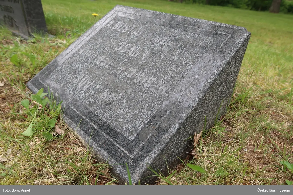 Fotoprotokoll

Acc. Nr. OLM-2019-402_1-45
Örebro läns museums diarienummer: 2016.230.125
Fotograf: Anneli Borg 
Objekt: Ramsbergs nya kyrkogård
Kommun: Lindesbergs kommun
Län: Örebro
År: 2019

Motiv: 
1-45	Ramsbergs nya kyrkogård, gravvårdar