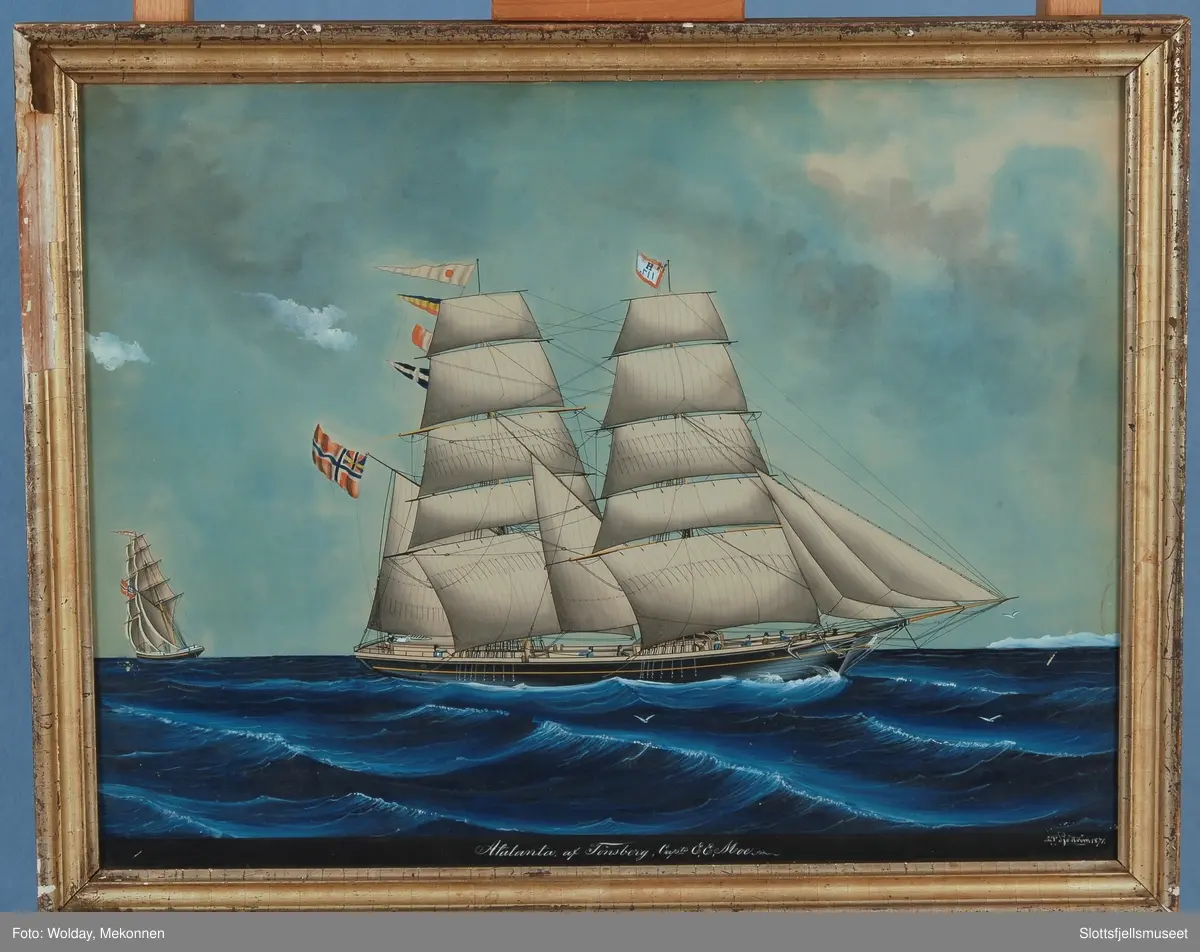Brigg ATALANTA av Tønsberg, Capt.n. E. E. Moe