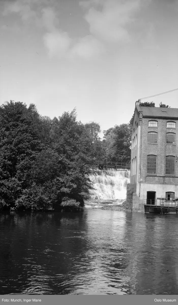 elv, foss, fabrikkbygning, Christiania Seildugsbfabrik