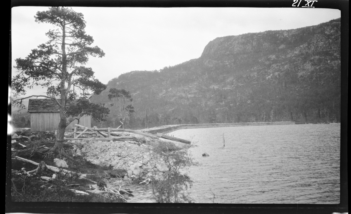 Vatndalsvatnet vannmerke (stang i vannet). Løyningsåni.