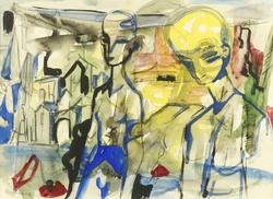 To mennesker [Akvarell]