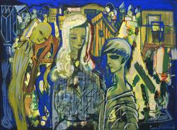 Kvinne og narr [Maleri]