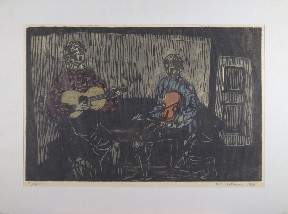 Fele og gitar [Tresnitt]