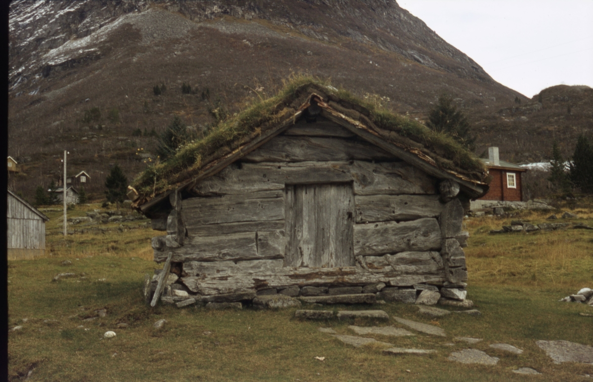 Dokumentasjonsbilder i serie av eldre bygninger i Valldal, Norddal.