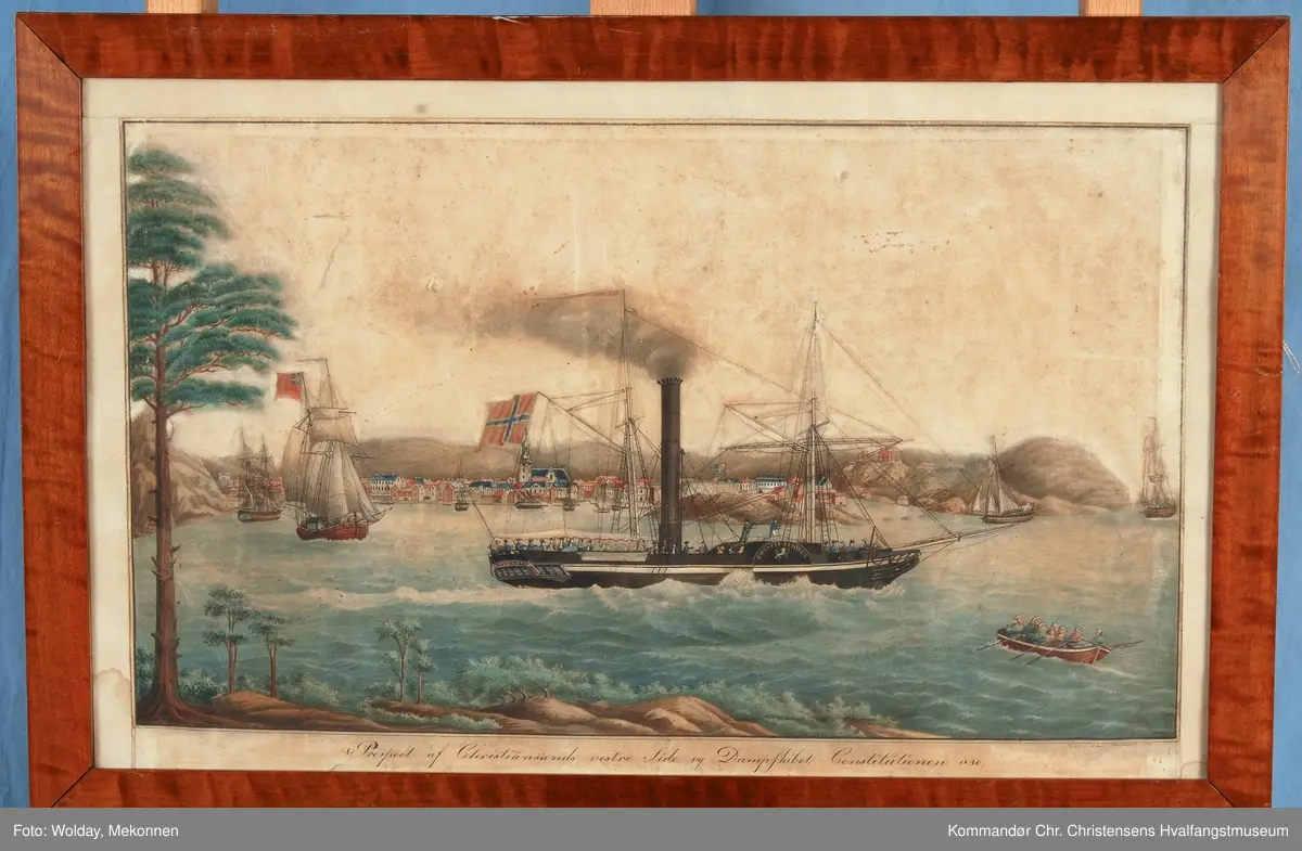 Dampskipet CONSTITUTIONEN i Kristiansand, 1830.