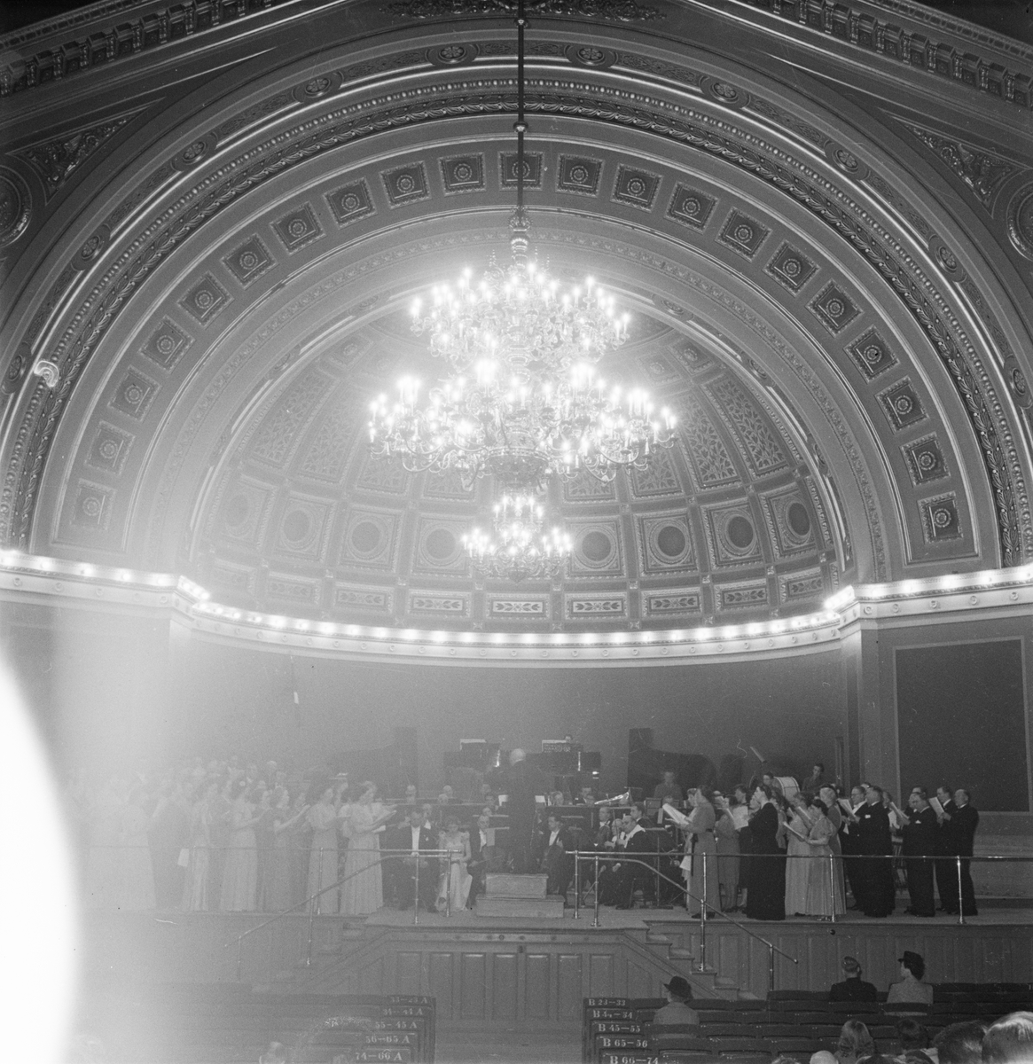 Hugo Alfvén 75 år, firande i Universitetsaulan, Uppsala, maj 1947