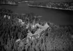 Flygfoto över Romanäs sanatorium i Tranås kommun,  Jönköpings län. 817/1964