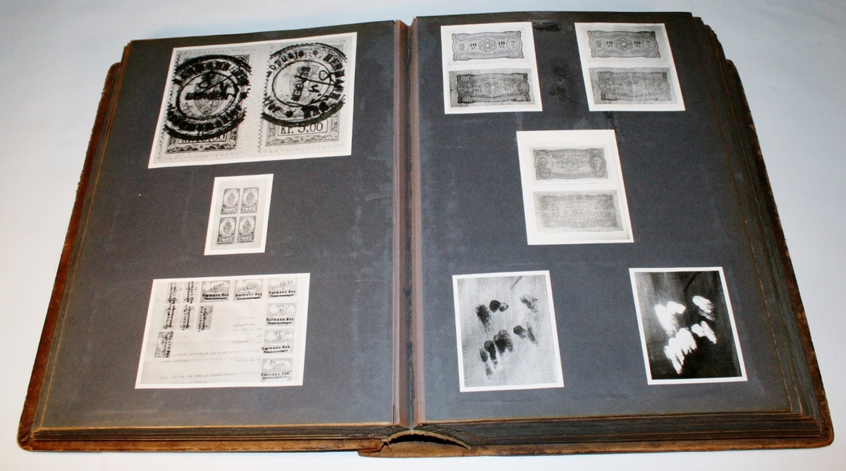 Bilder fra åsteder, falskmynteri, drap, selvmord, likskjending, m.m.