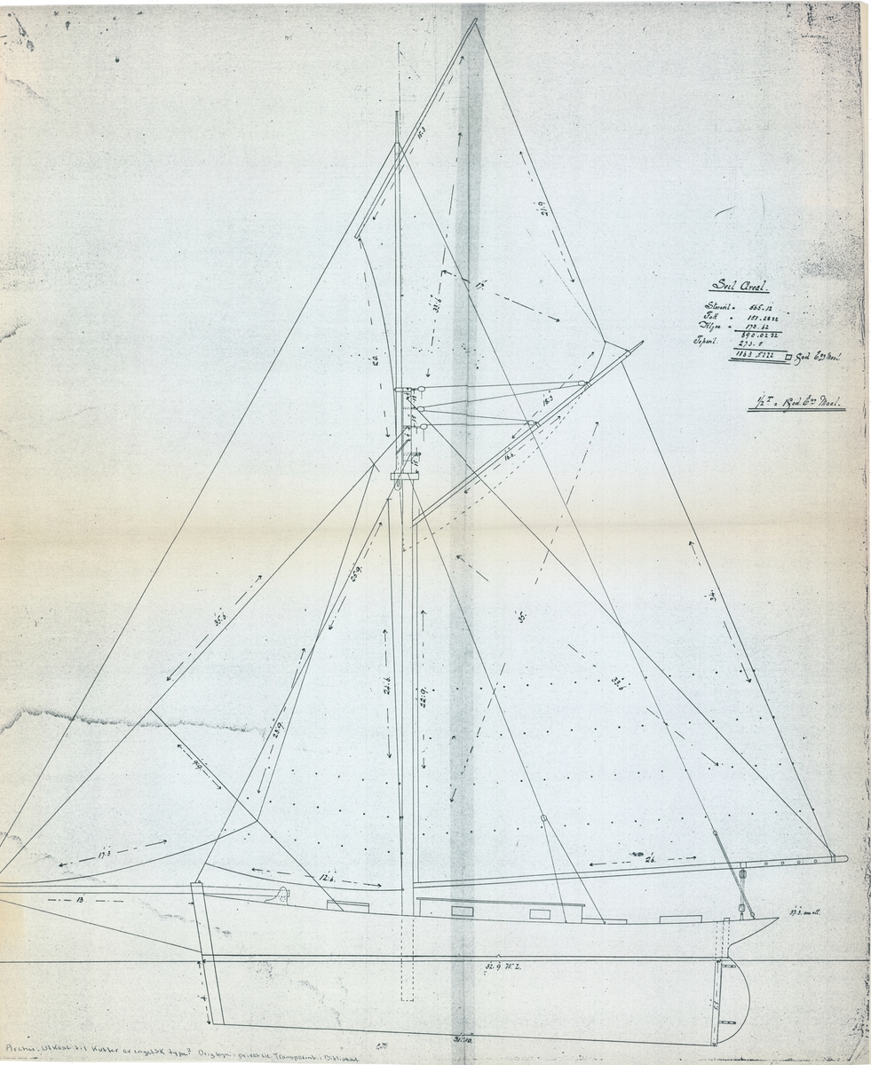 Seiltegning/sideriss med seilføring. Kopi.